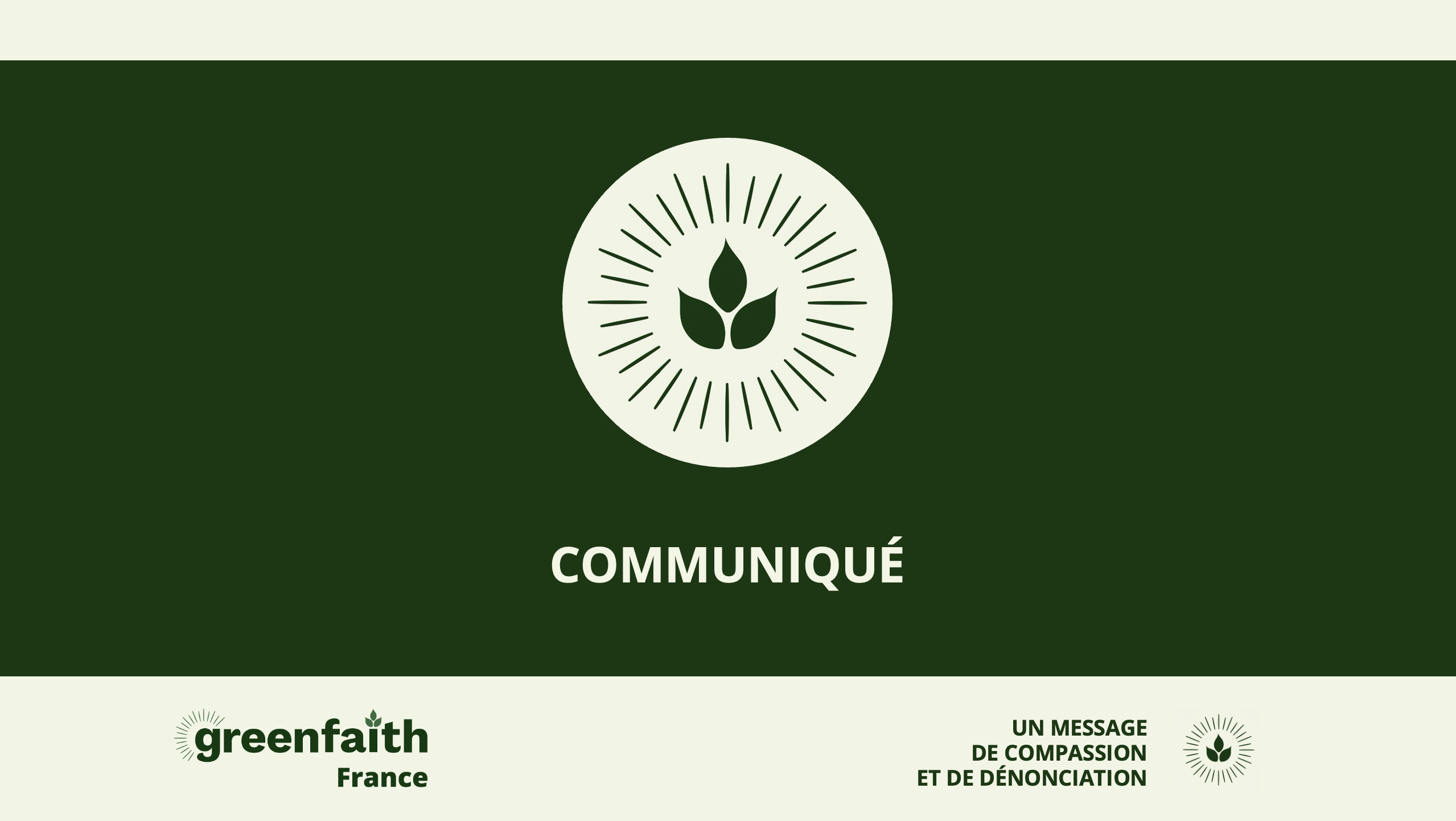 Communiqué de dénonciation et de compassion
