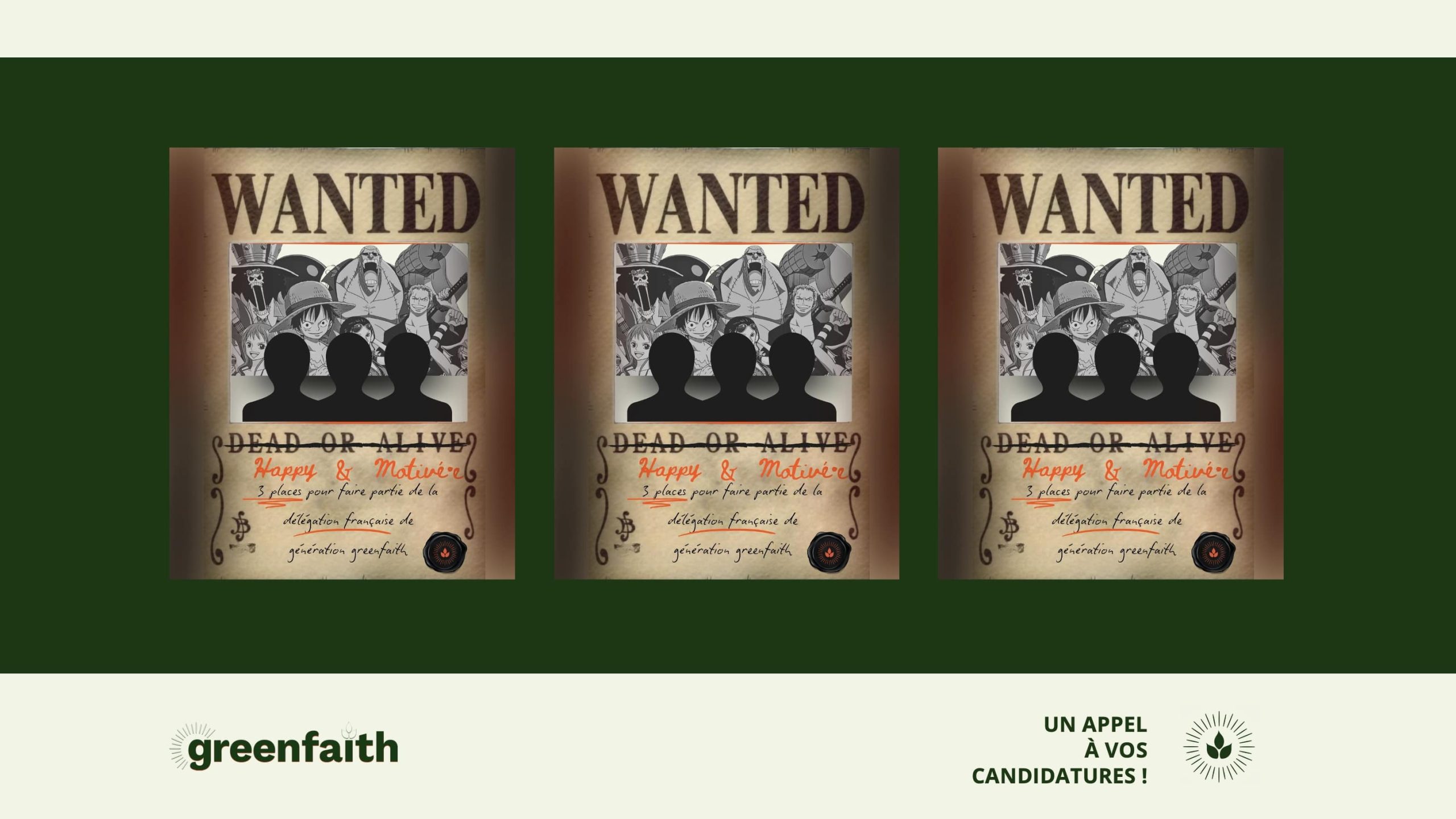 Invitation to join Generation GreenFaith on the French delegation.