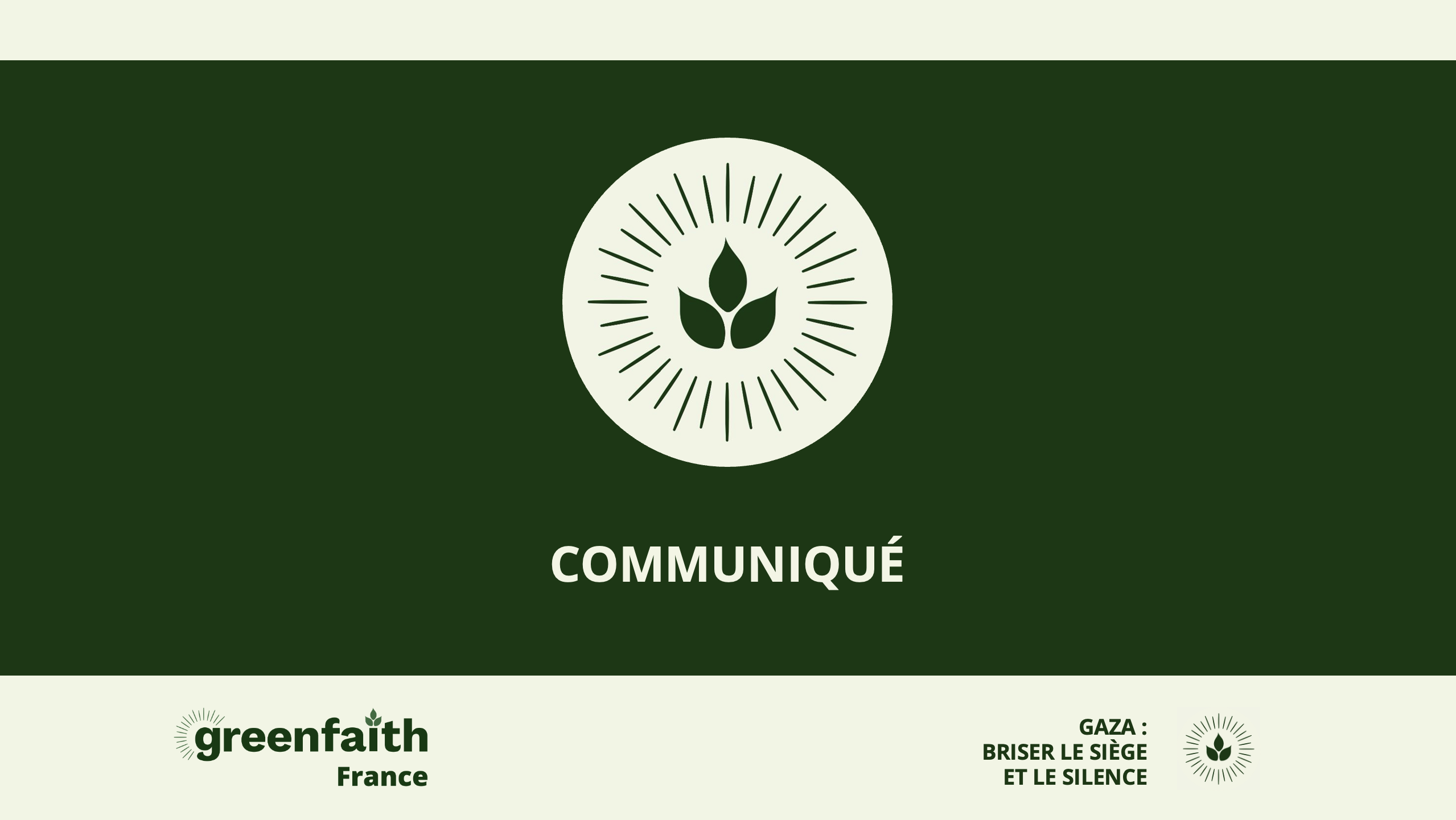 Communiqué sur Gaza